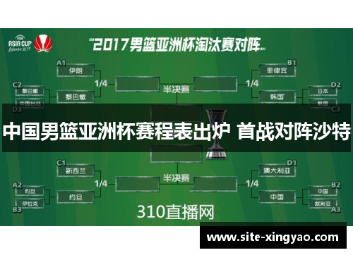 中国男篮亚洲杯赛程表出炉 首战对阵沙特
